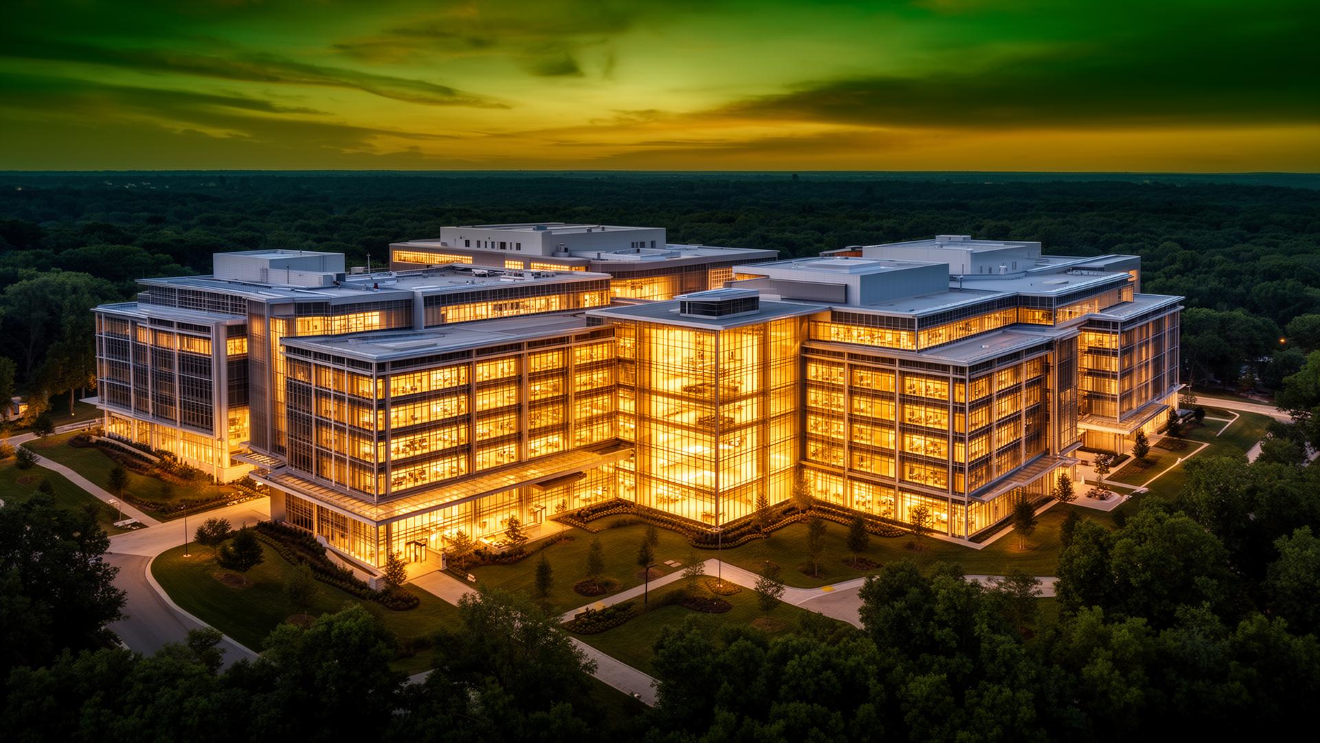 Modern clinical research facility — precision infrastructure at institutional scale